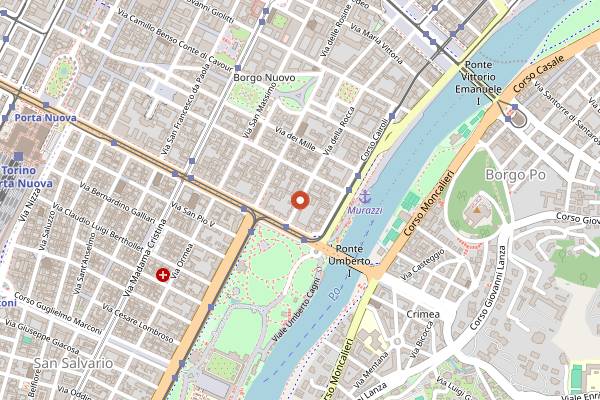 Map showing Oinos Vini, Caffetteria & Bar in Turin