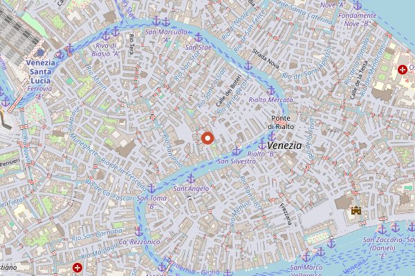 Map showing Pasticceria Rizzardini in Venice
