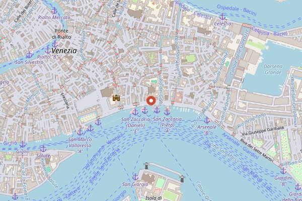 Map showing Do Leoni Cocktail Bar (Londra Palace) in Venice