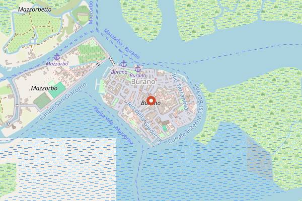 Map showing Ninfea in Venice