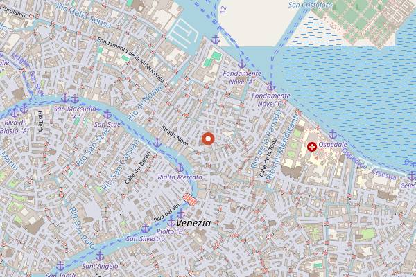 Map showing Retro Wine Bar in Venice
