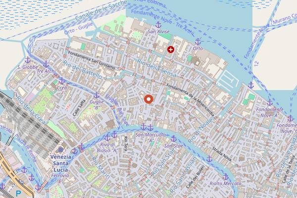 Map showing TiME Social Bar in Venice