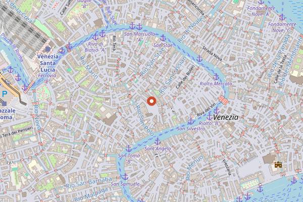 Map showing Birraria La Corte in Venice