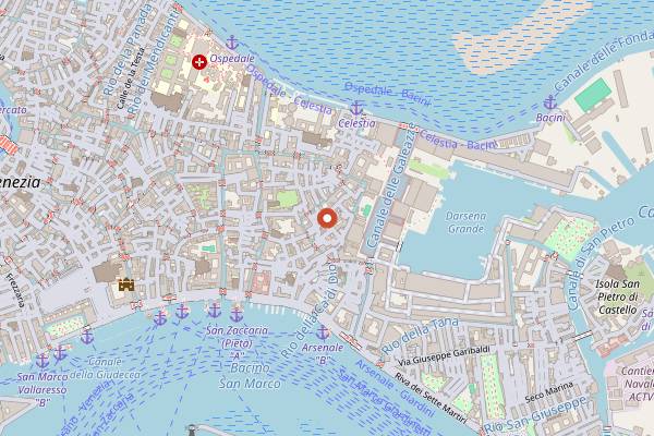 Map showing Osteria Ai Do Pozzi in Venice