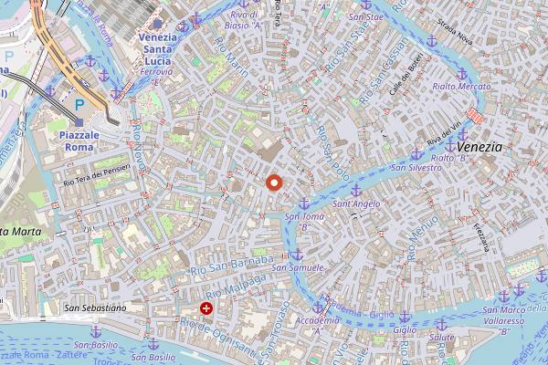 Map showing Osteria Fanal del Codega in Venice