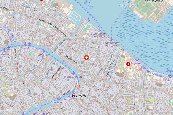 Map showing Osteria Giorgione da MASA in Venice