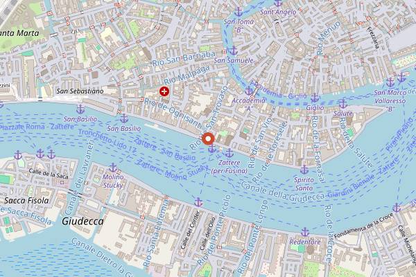 Map showing Terrazza dei Nobili in Venice