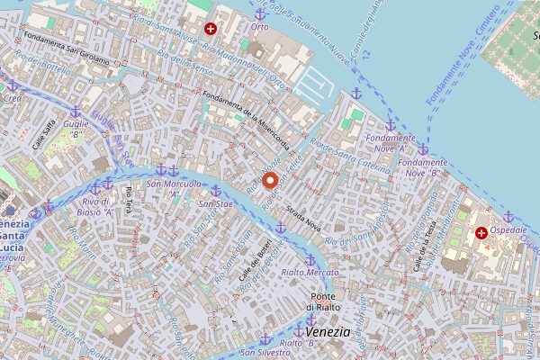 Map showing Vini da Gigio in Venice