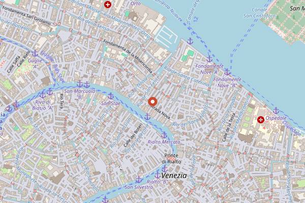 Map showing Goppion Caffe Cannaregio in Venice