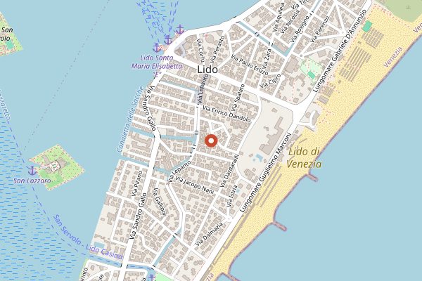Map showing Acquolina Cooking School in Venice