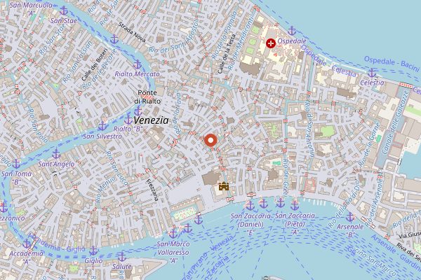 Map showing Dal Moro's Fresh Pasta To Go in Venice