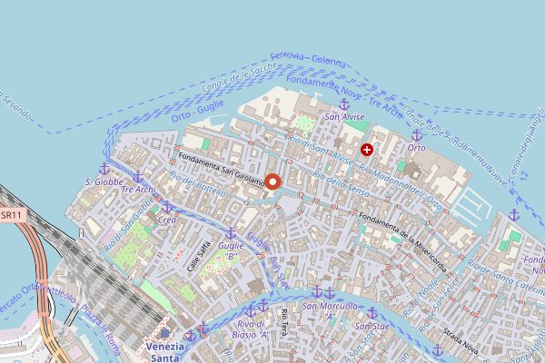 Map showing Ital India Restaurant Halal Foods in Venice