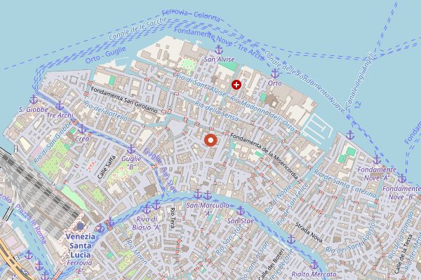 Map showing Orient Experience Venezia in Venice
