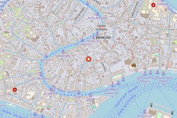 Map showing Bistrot de Venise in Venice