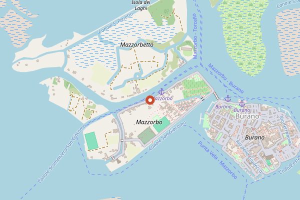 Map showing Venissa in Venice