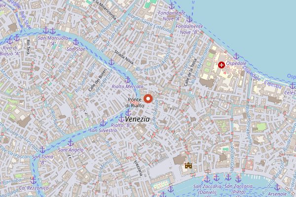 Map showing Bacaro Jazz in Venice