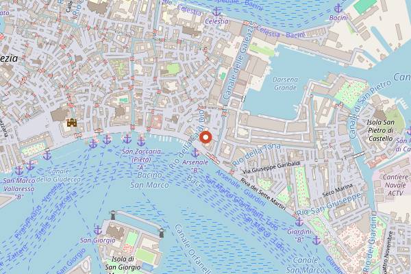 Map showing Enoiteca Guesteria La Caneva Da Oste Mauro in Venice
