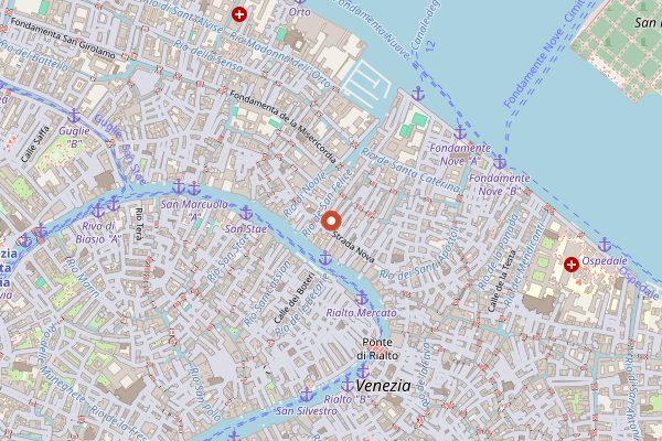 Map showing The Irish Pub Venezia in Venice