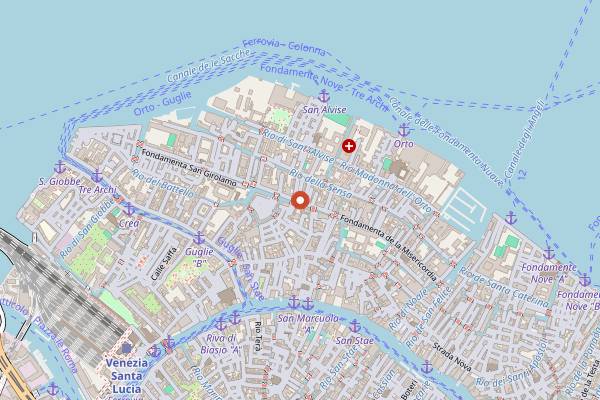 Map showing Al Timon in Venice
