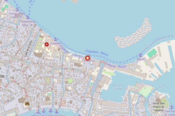 Map showing Algiubagio in Venice