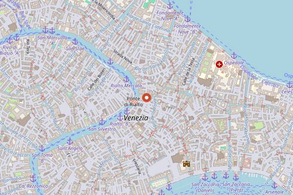 Map showing Bacaro Jazz in Venice