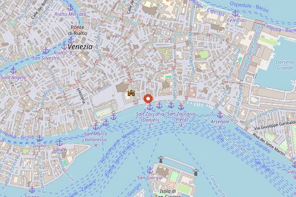Map showing Bar Dandolo in Venice