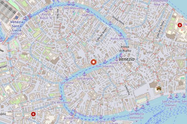 Map showing The Bar at Aman Venice in Venice