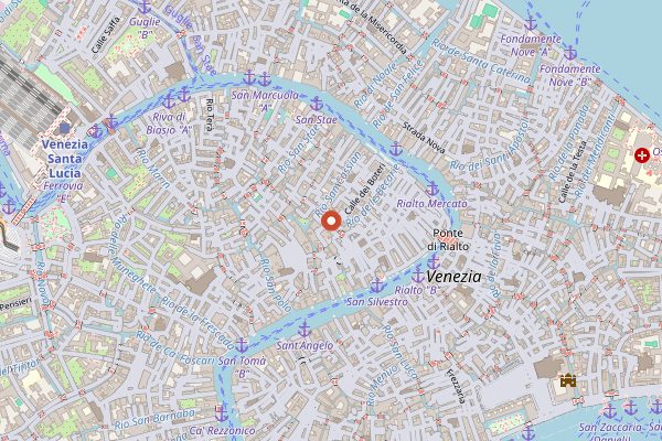 Map showing Antiche Carampane in Venice