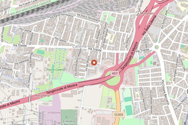 Map showing Locanda Cipriani in Venice