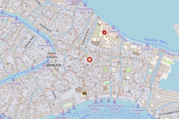 Map showing Trattoria Corte Sconta in Venice