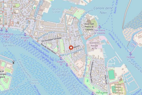 Map showing Trattoria Dai Fioi in Venice