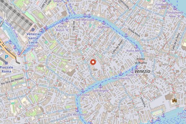 Map showing Adriatico Mar in Venice