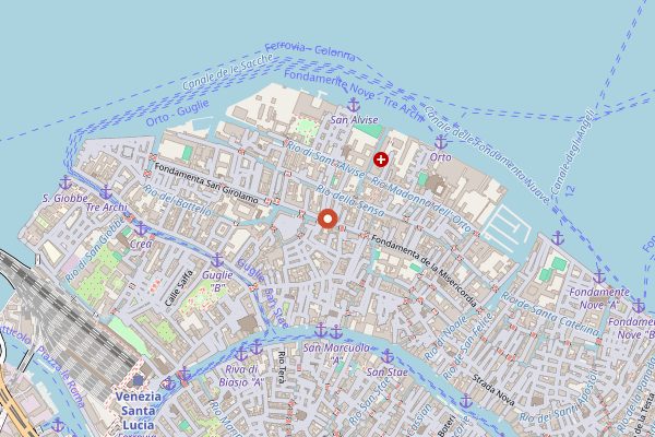Map showing Al Timon in Venice