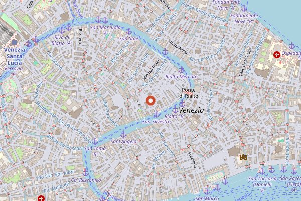 Map showing All'Amarone in Venice