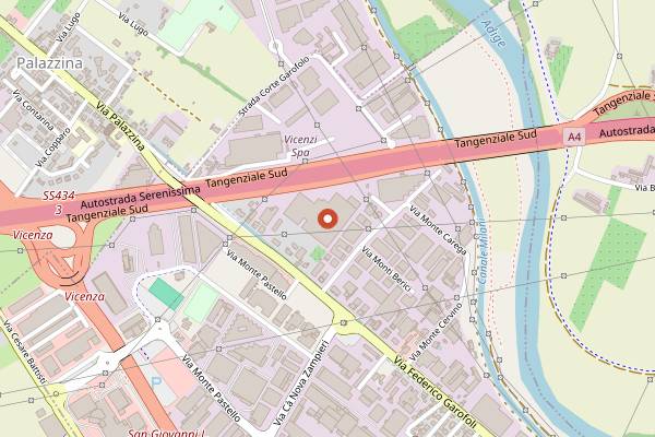 Map showing Spaccio Melegatti in Verona