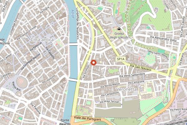 Map showing Panificio Allamore in Verona