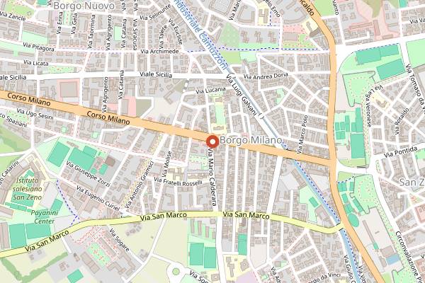 Map showing Bar Corso Milano 145 in Verona