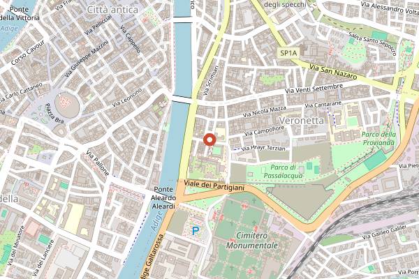 Map showing Cambridge Bar in Verona
