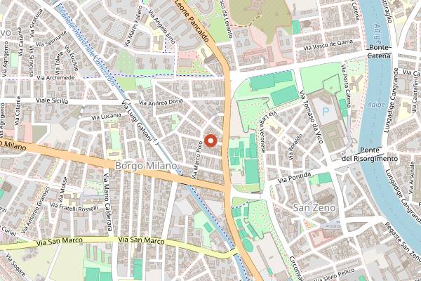 Map showing Ramo Vivaldi in Verona
