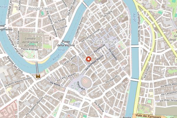 Map showing Tapasotto in Verona