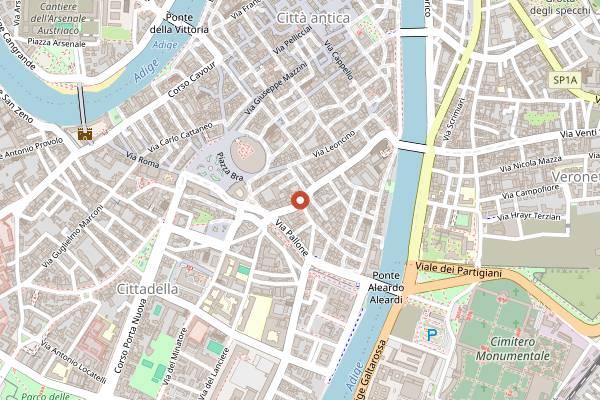 Map showing The Italian Job Pub in Verona