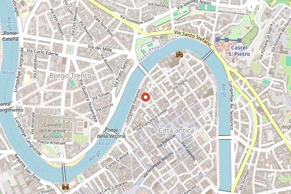Map showing Osteria a la Carega in Verona