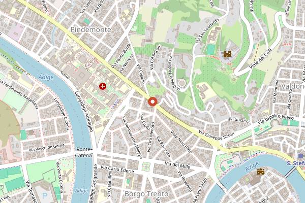 Map showing Pizzeria Mameli in Verona