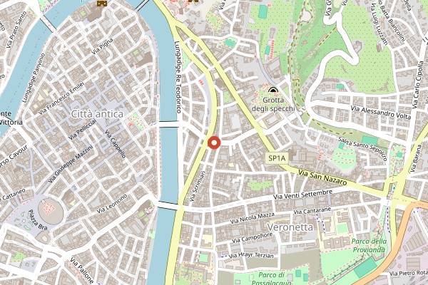 Map showing Cafe Carducci in Verona