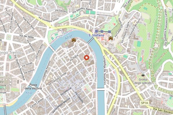 Map showing Ai Mascheroni in Verona