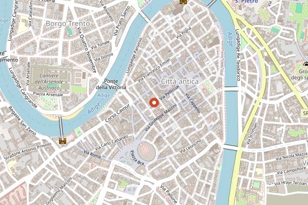 Map showing Du de Cope in Verona