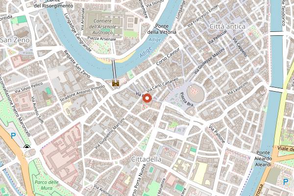 Map showing Caffe Pascucci in Verona