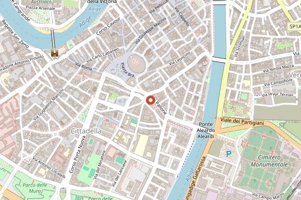 Map showing Torrefazione Bottega del Caffe in Verona