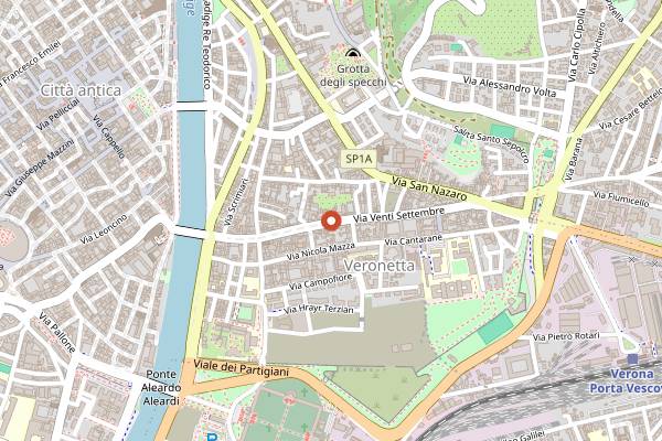 Map showing Torrefazione Quetzal in Verona