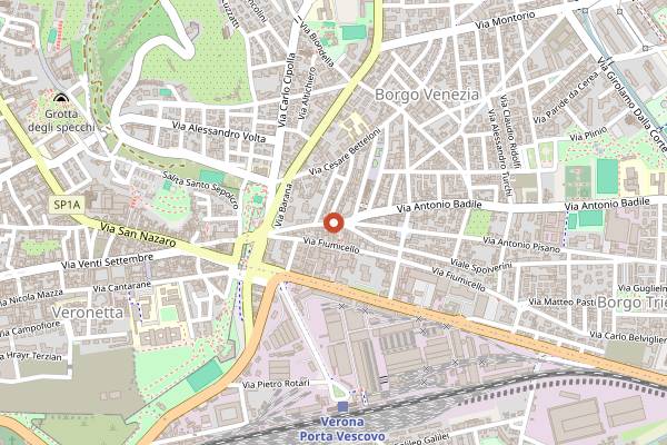 Map showing Ristorante Vegano Biologico La Lanterna in Verona